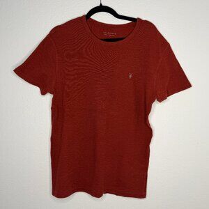 AllSaints Short-Sleeve Crewneck Tee — Men’s Small — Rust